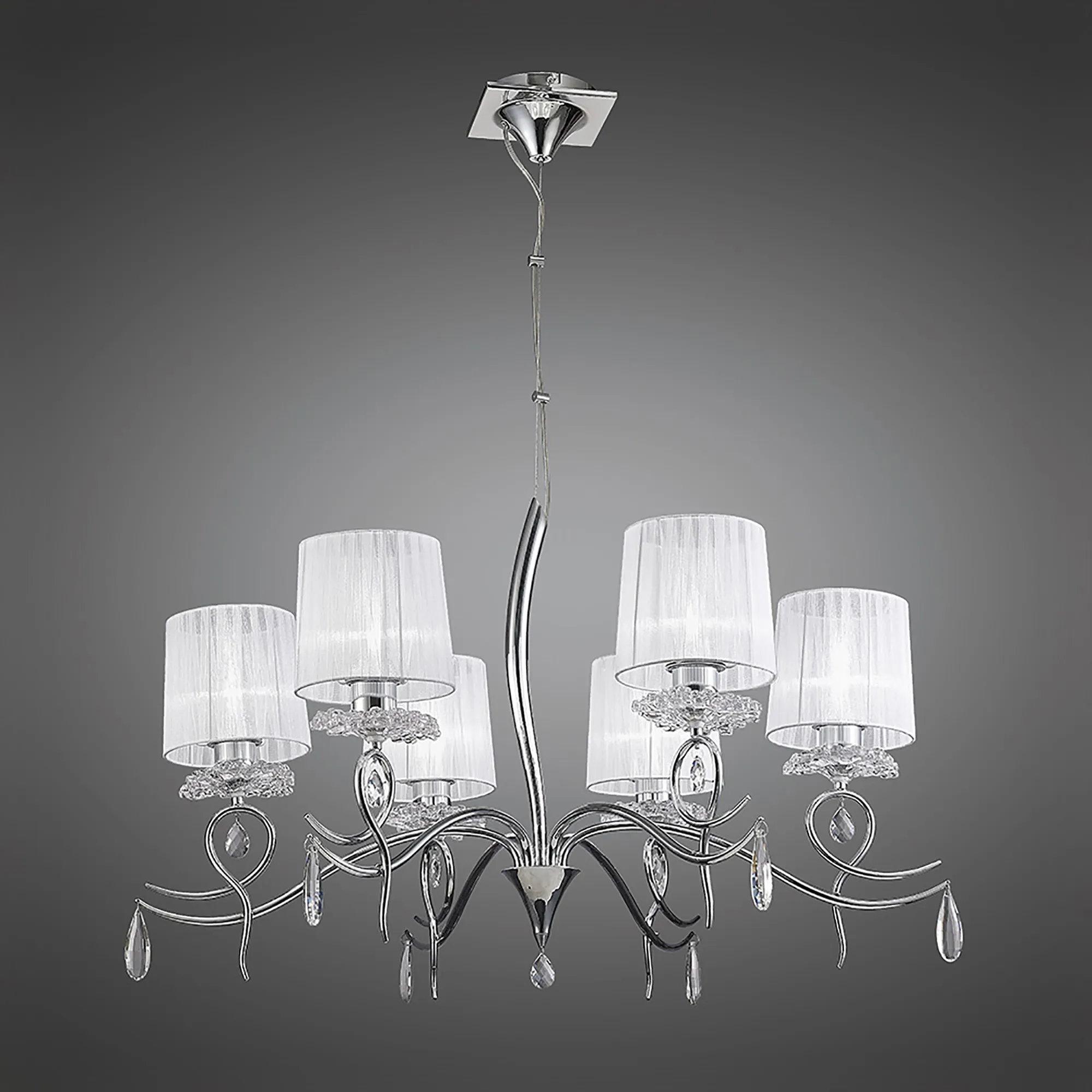 M5270  Louise Crystal Pendant 6 Light